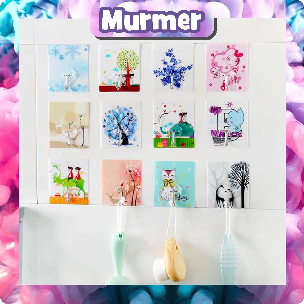 MurmerOfficial Motif Gantungan Hook / Gantungan Hook Tempel / Gantungan Baju / Gantungan Kamar Mandi R588