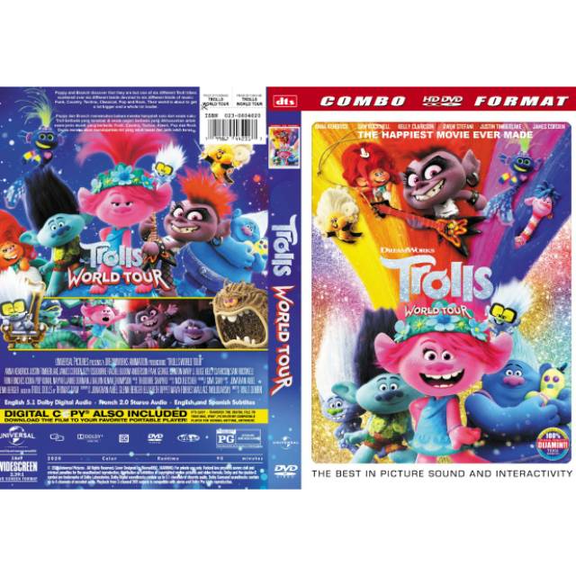 Terlaris DVD Film Anak Terbaru TROLLS WORLD TOUR