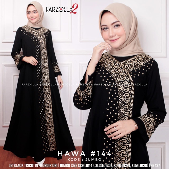 Gamis Hawa #144 / Gamis jumbo  murah / Gamis lebaran mewah size jumbo