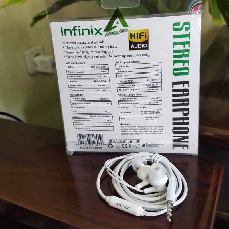 Earphone infinix Hifi Audio Extra Bass Headset infinix Note 8/ Hot 8/ Hot 9/ Hot 10/ 10s [XE-008]