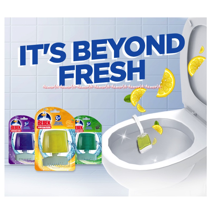 Bebek Semerbak Flush Refill 50ml Isi Ulang Pengharum Toilet Kloset Wc 3in1 Membersihkan Mengharumkan Menghilangkan Bau Pewangi Yang Gantungkan DiKloset Closet Duck