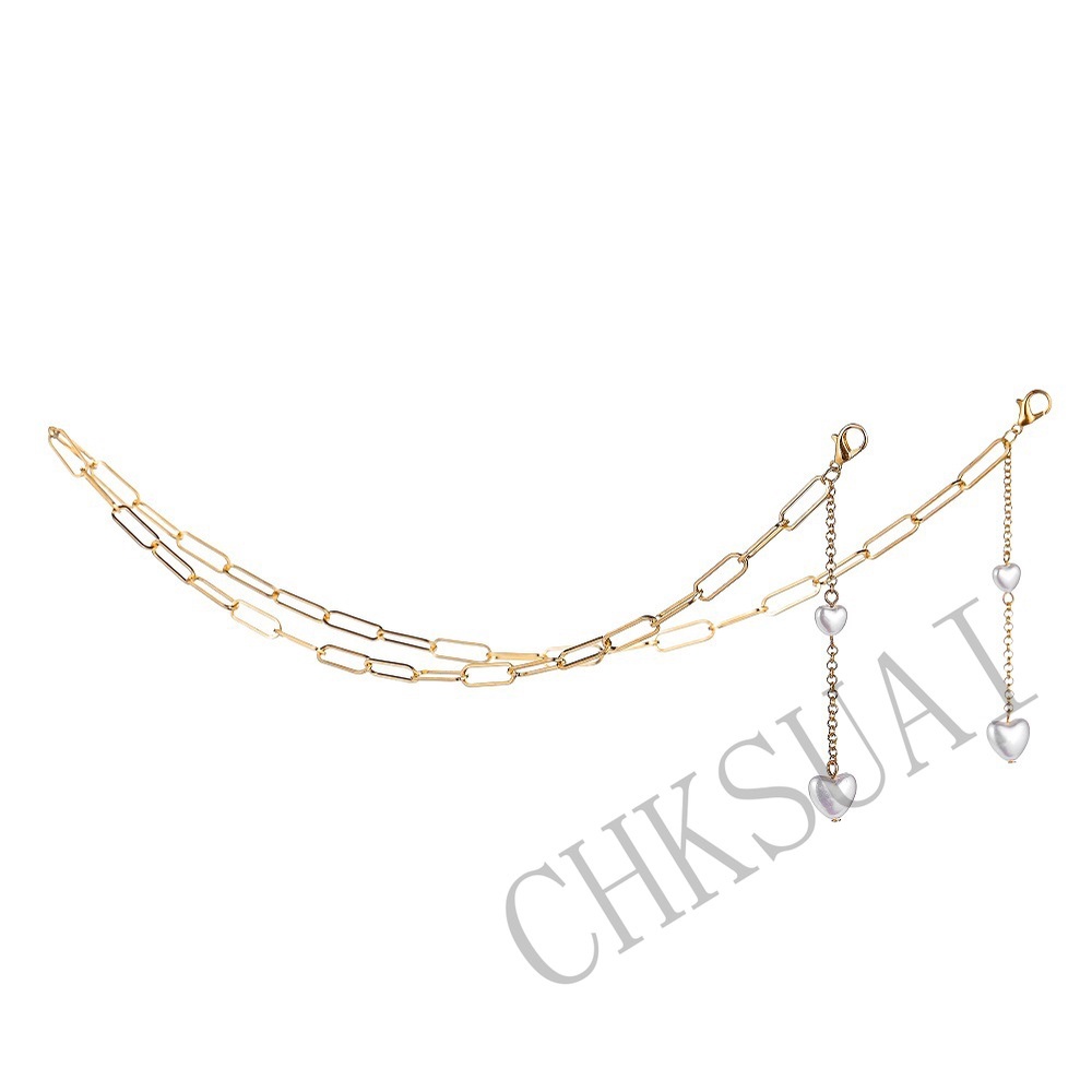 Gold Chain Love Pearl Fashion Anti-lost Mask Hanging Chain Necklace