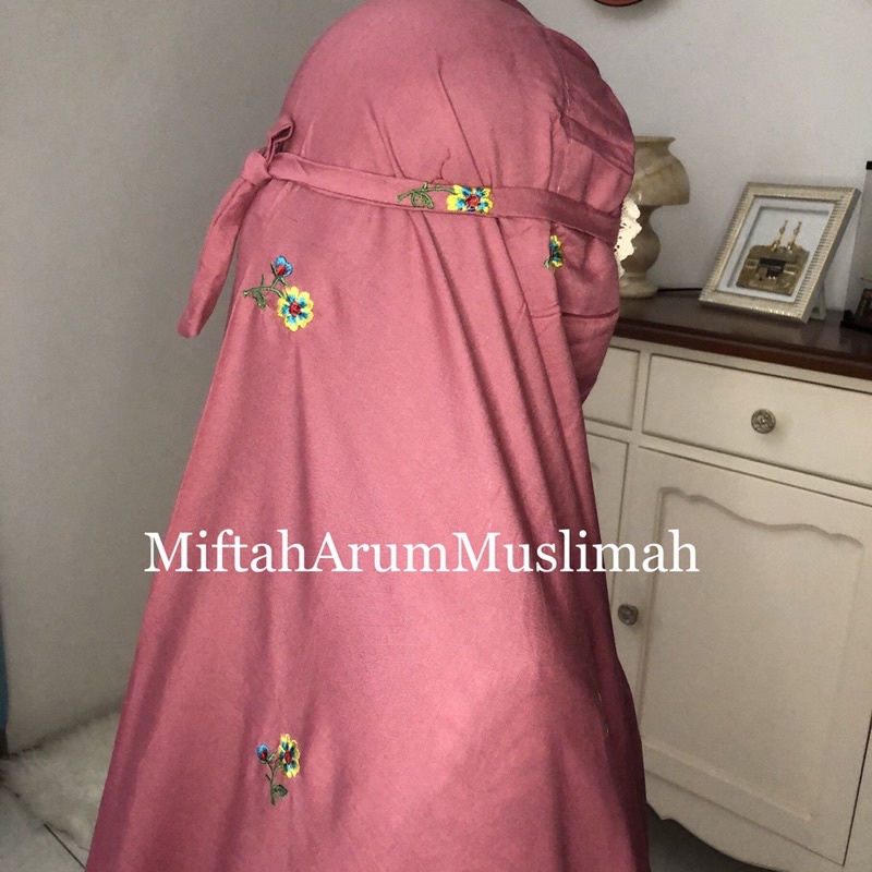 Mukena Dewasa Katun Rayon Bordir Bunga