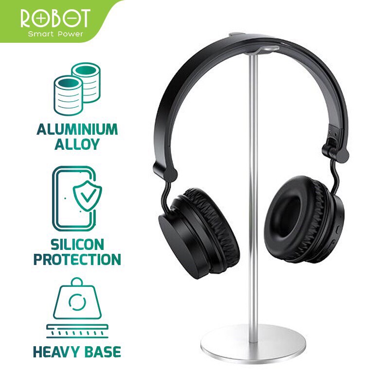 ROBOT RT-EH01 Aluminum Alloy Headphone Holder Silver Original - Garansi 1 Tahun