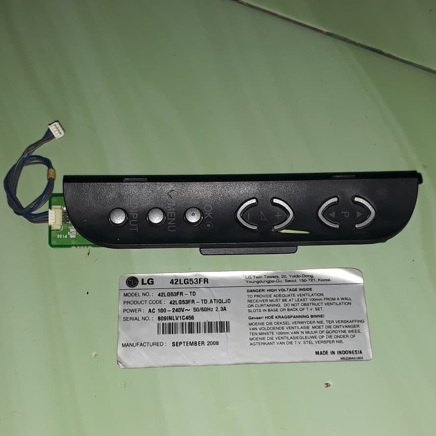 Control Panel Tombol Power LG 42LG53FR