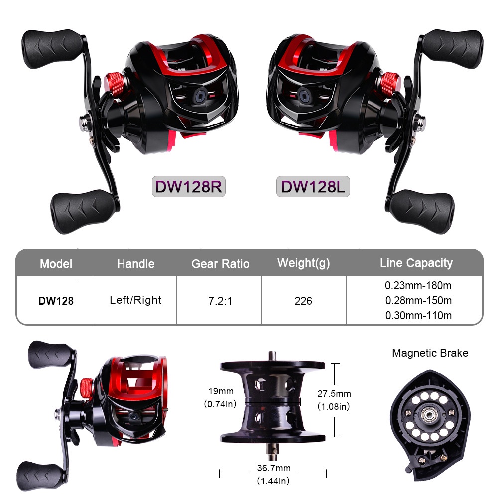 3 + 1bb Fishing Reel / Penggulung Senar Pancing 7.2: 1 Max Drag 10kg