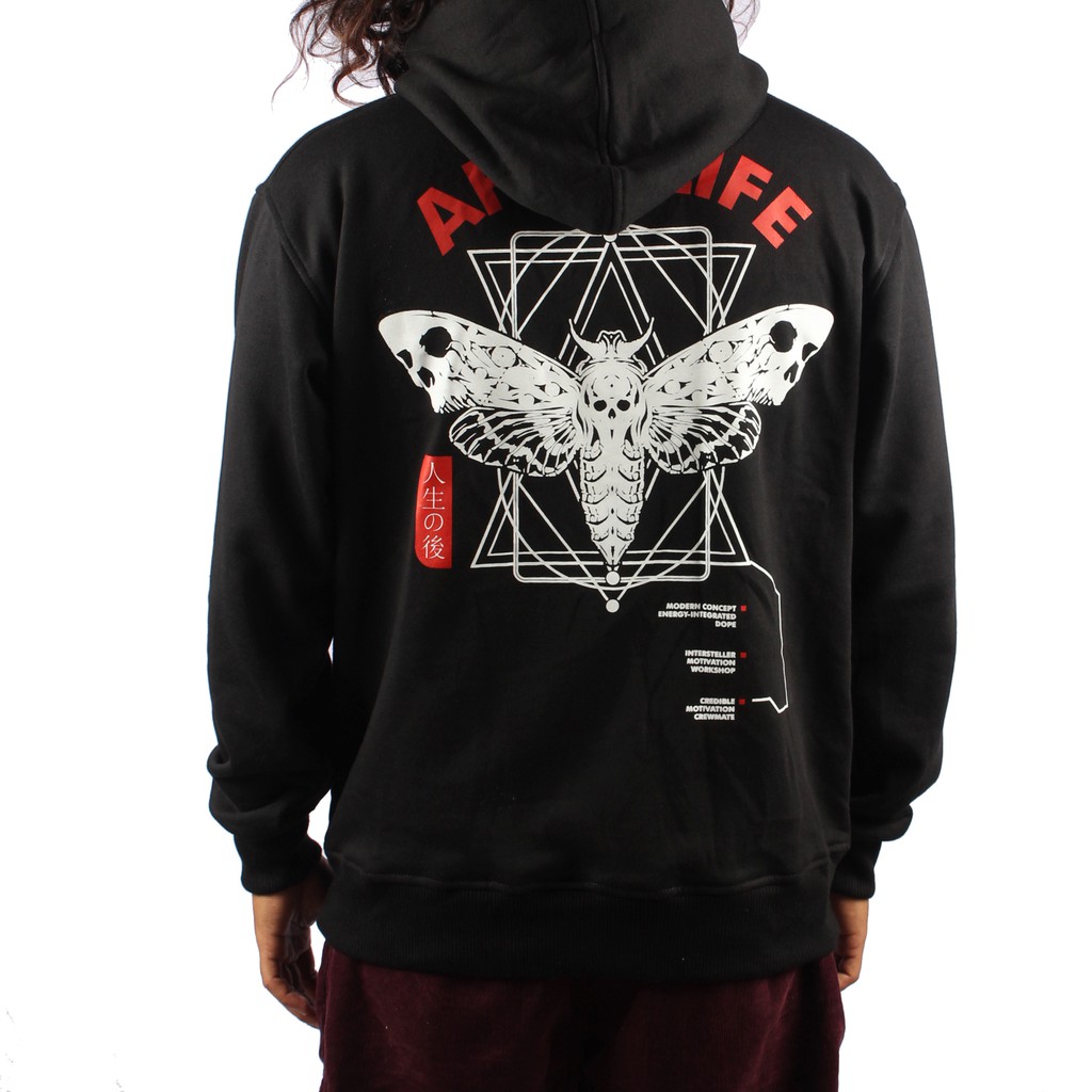 AFTERLIFE - Hoodie Butterfly Life Black