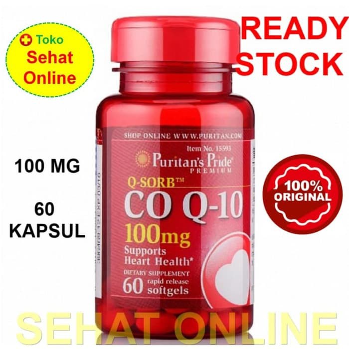 DISKON -  Puritan's Pride Q-SORB Co-Q10 / CoQ10 100 mg - 60 Softgels