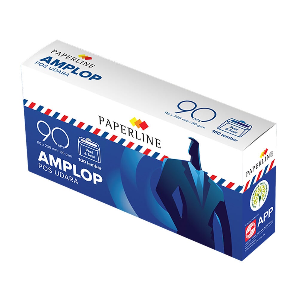 

Paperline Amplop 90 Garis (Air Mail) / Pak (Isi 100 Sheet)