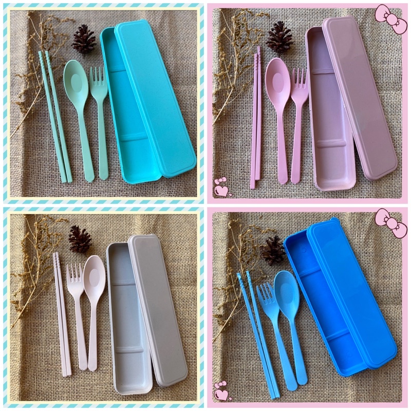 set alat makan plastik 4in1