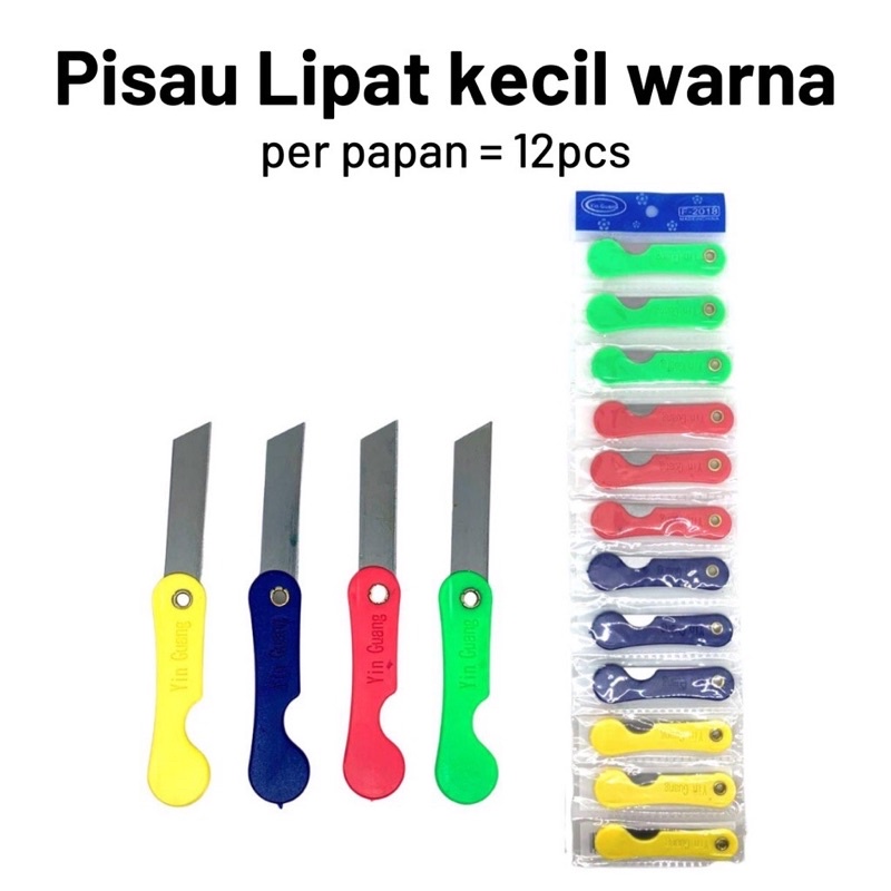 

Pisau lipat kecil per pcs/per12 pcs Rp500 - Rp5000