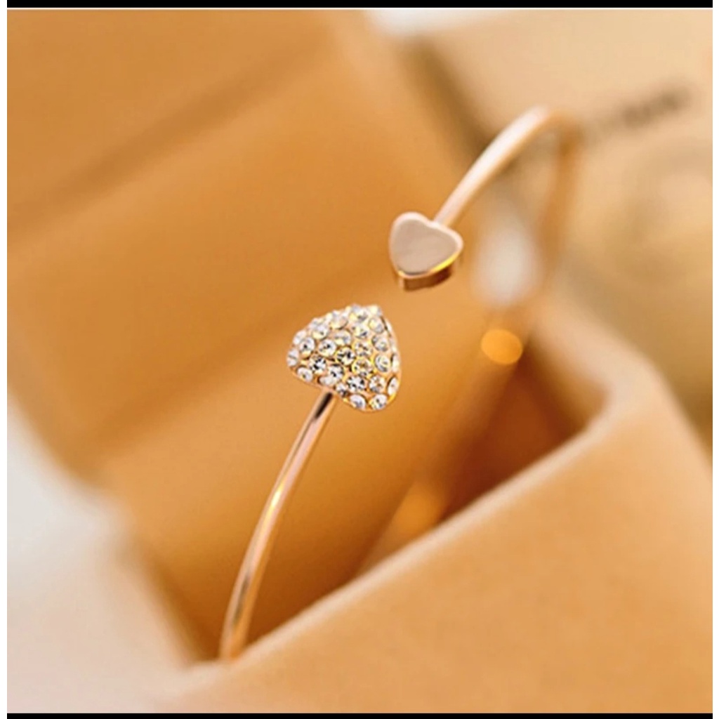 Gelang Import kristal busur hati