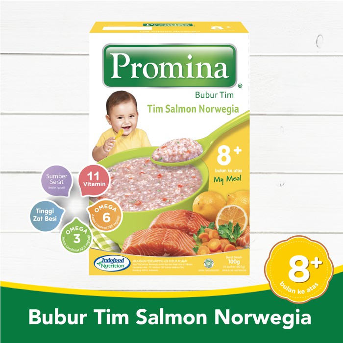 PROMINA BUBUR TIM SALMON NORWEGIA / MAKANAN BAYI MPASI ORGANIK 0BAYI ONLINE SHOP