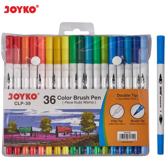 

Diskon Color Brush Pen Pena Kuas Warna Joyko CLP-39 36 Warna Color Big Sale
