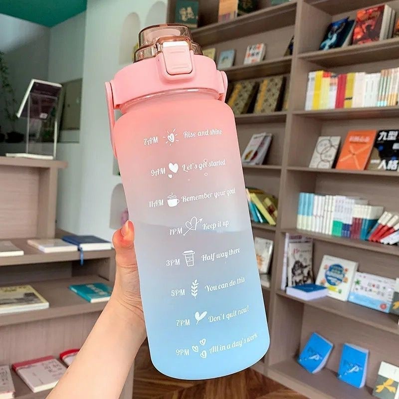 BOTOL MINUM VIRAL 2 LITER 2000ML KOREA RANDOM FREE STICKER  - WHITECELL