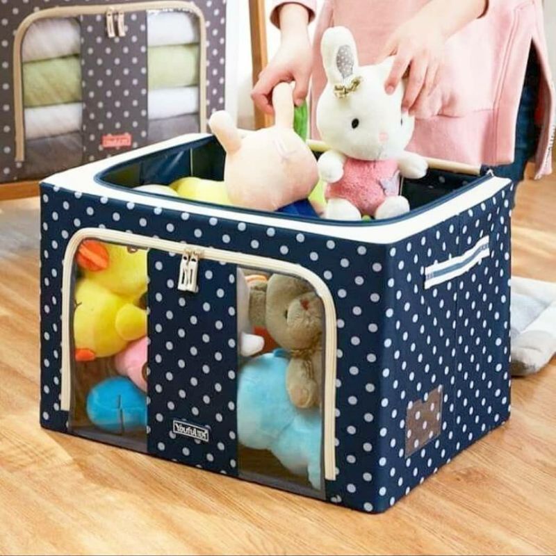 Storage Box 66 Liter Jumbo ( Bisa Dilipat, berdiri kokoh dilengkapi rangka besi)