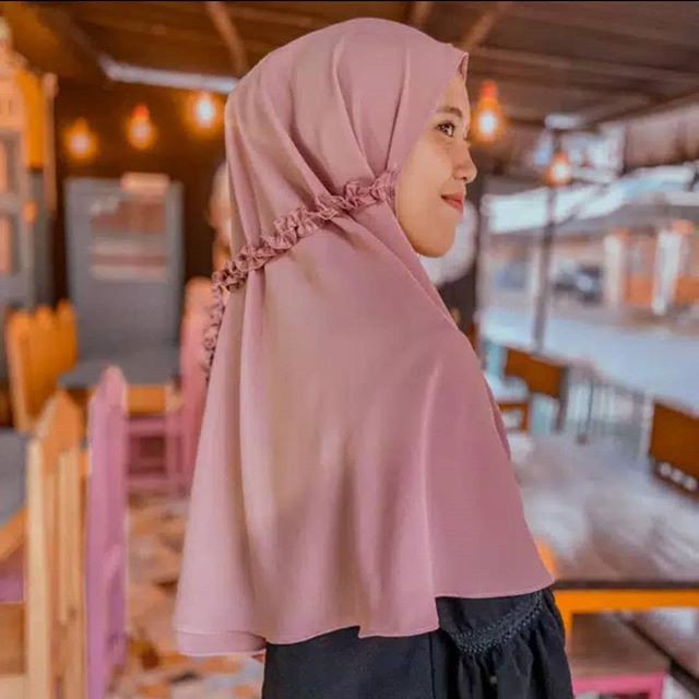 Alny Hijab - Aulia Jilbab Bergo Maryam Kriwil Diamond / Bergo Tali Non Pet Hijab