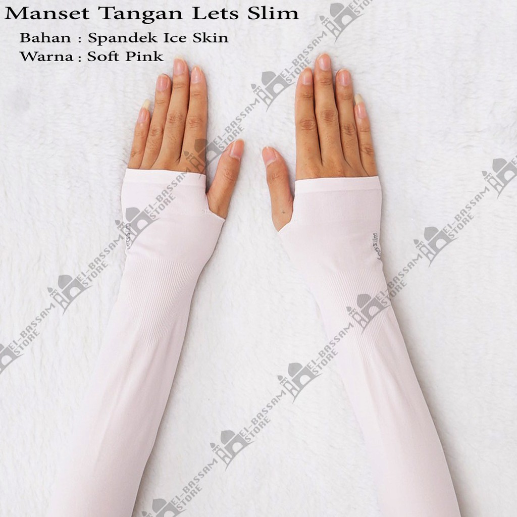 Manset jempol / handsock fingger less Lets Slim Aqua-X Cool Ice Polos Dingin Sejuk SO-Pink Muda