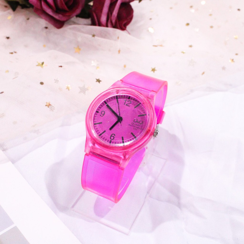 FYGALERY J142 Jam Tangan Transparan Wanita Jam Jelly Unisex Bahan Karet-Fanta
