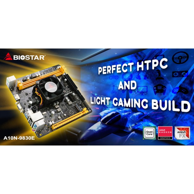 Motherboard Biostar A10n 90e Built Up Cpu Amd Fx 90p Quad Core Ddr4 Bristol Ridge Radeon R7 Shopee Indonesia