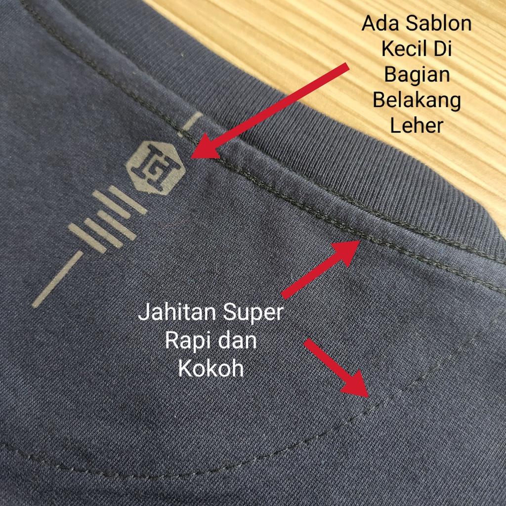 HG DENIM XL COTTON COMBED KAOS PRIA POLOS PENDEK