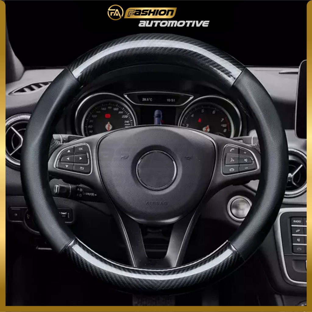 Cover Stir Motif Kulit Jeruk Carbon Mobil Daihatsu Sigra