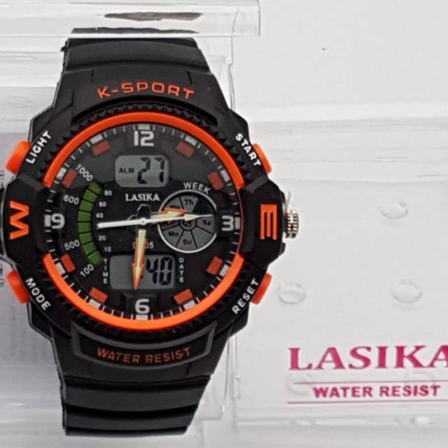JAM TANGAN DOUBLE TIME WATERESIST LASIKA
