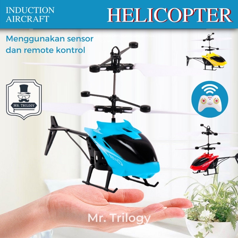 Aircraft Helikopter Remote Control Kado Flying Plane Mainan Anak Laki Laki Seru Teknologi Kekinian