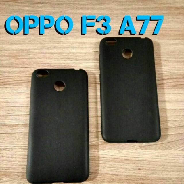 SOFT CASE MACARON OPPO F3 A77 CASE DOF OPPO F3 A77 SOFT BLACK MATTE