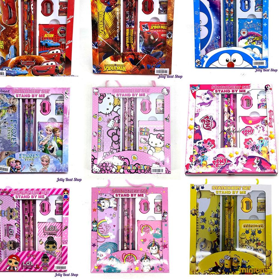 

0SC ➜➟ Stationery Set / Paket Alat Tulis Karakter 7 in 1 ➟➼ (Stok Banyak)