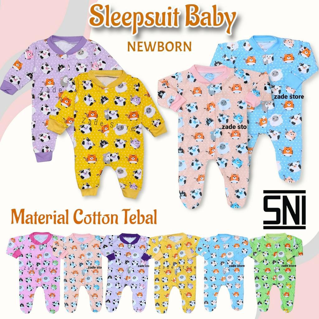 Sleepsuite Bayi Kaki Tutup Newborn SNI Domba Jumpsuit Baby Baju Anak Lengan Panjang Baru Lahir