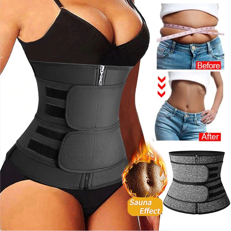 Korset Pelangsing Membakar Lemak Korset Double Strap Waist Belt Trimmer SOLANIA