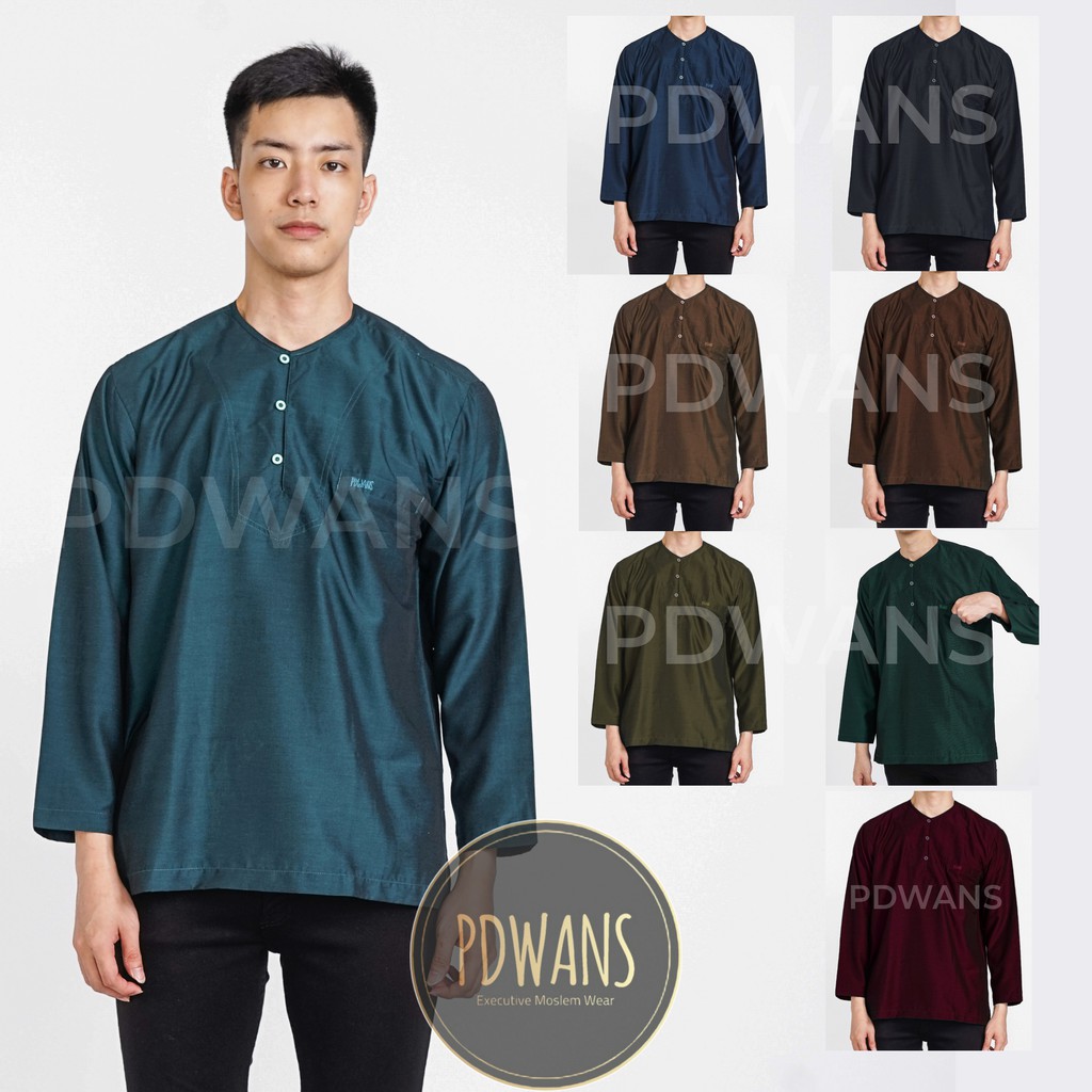 Baju Koko Polos Lengan Panjang Seri Warna PDWANS