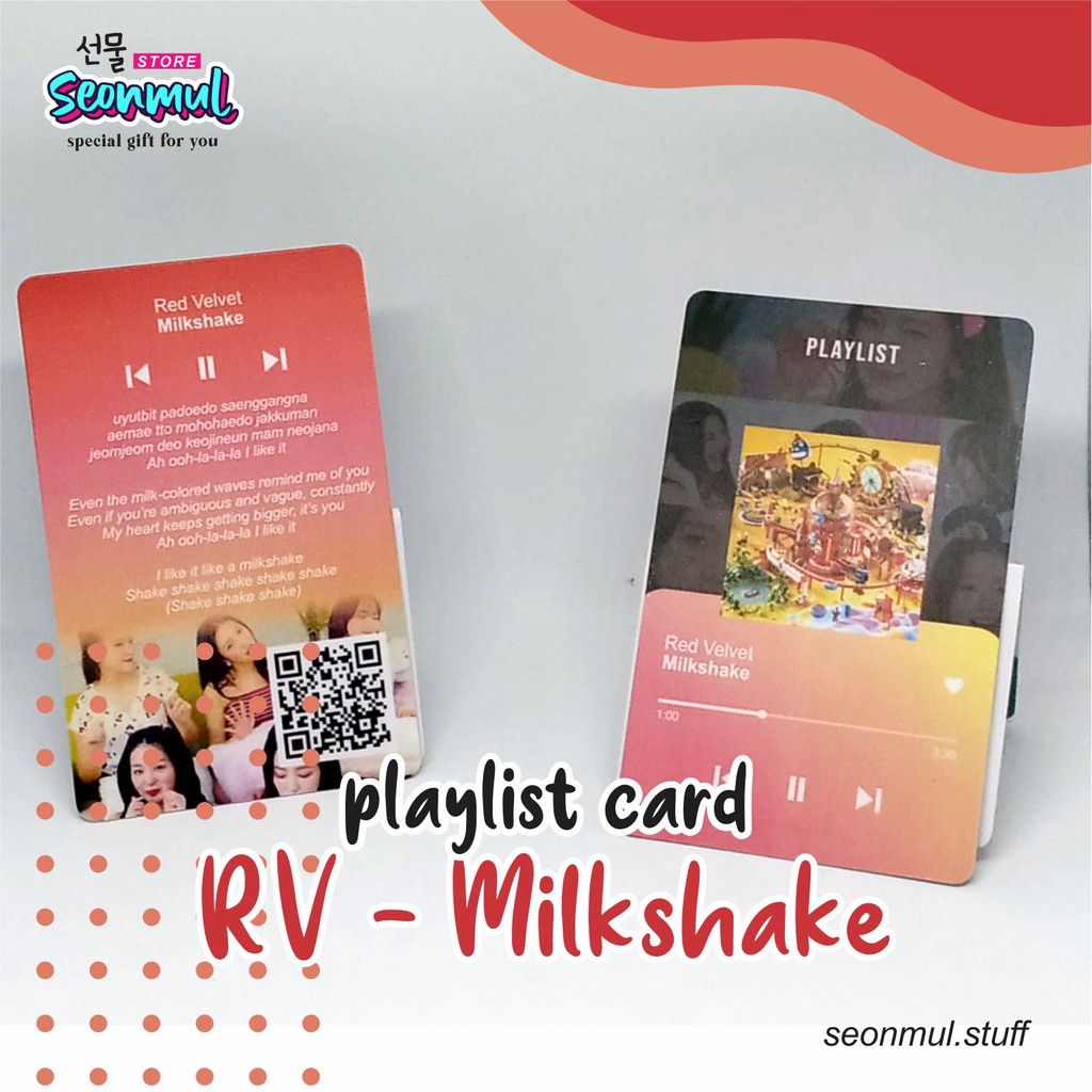 READY STOCK PLAYLIST CARD RED VELVET MILKSHAKE