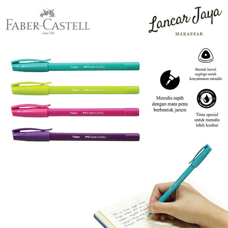 

Pulpen Pen Pena Tripen Triangular Grip Faber Castell