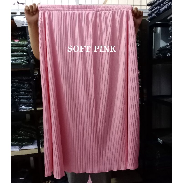 Rok plisket super jumbo polos untuk wanita gemuk