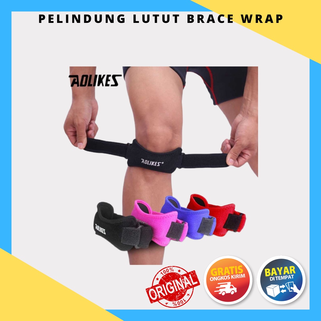 AOLIKES Pelindung Lutut Olahraga Knee Support Brace Wrap - A-7919