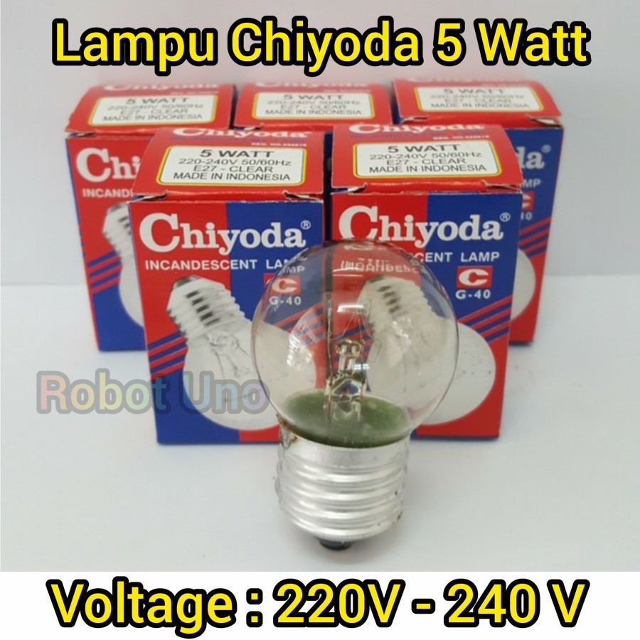 Lampu Chiyoda Bohlam Pijar 5 Watt Kuning