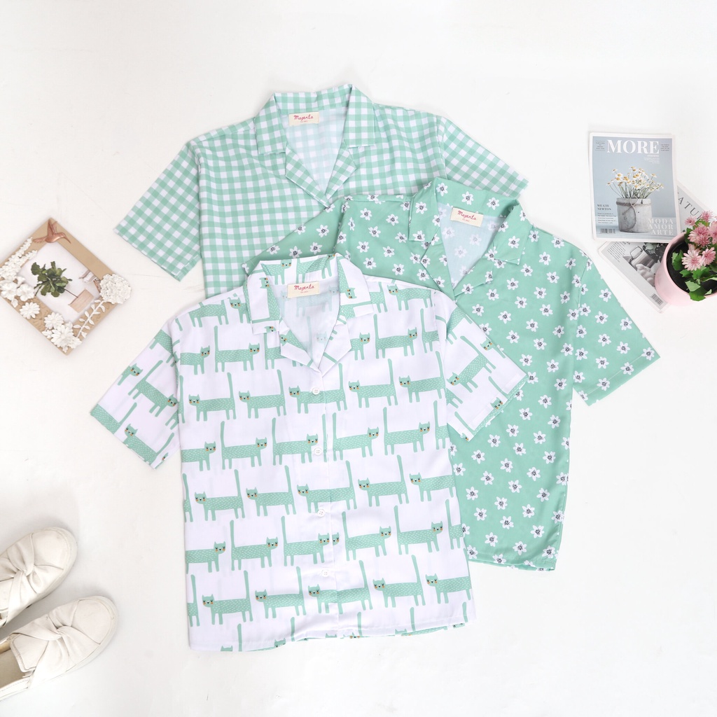 kemeja Rayon wanita premium - kemeja Rayon Premium - kemeja printing wanita - kemeja wanita rayon pr