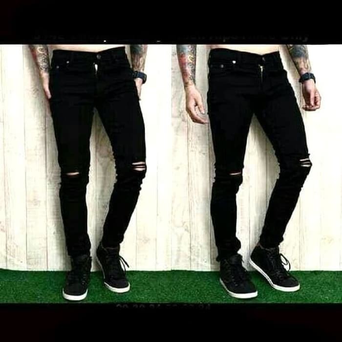 Celana Levis Pria Jins Jeans Jin Model Regular Standard Laki C ZN298  Ripped -Cheapmonday Ripped - H