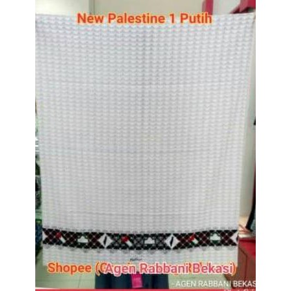 Reseller Open Sarung Rabbani Palestina Motif Warna Hitam Atau Putih Agak Polos Kain