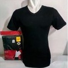 KAOS OBLONG RIDER V NECK HITAM | PAKAIAN DALAM PRIA