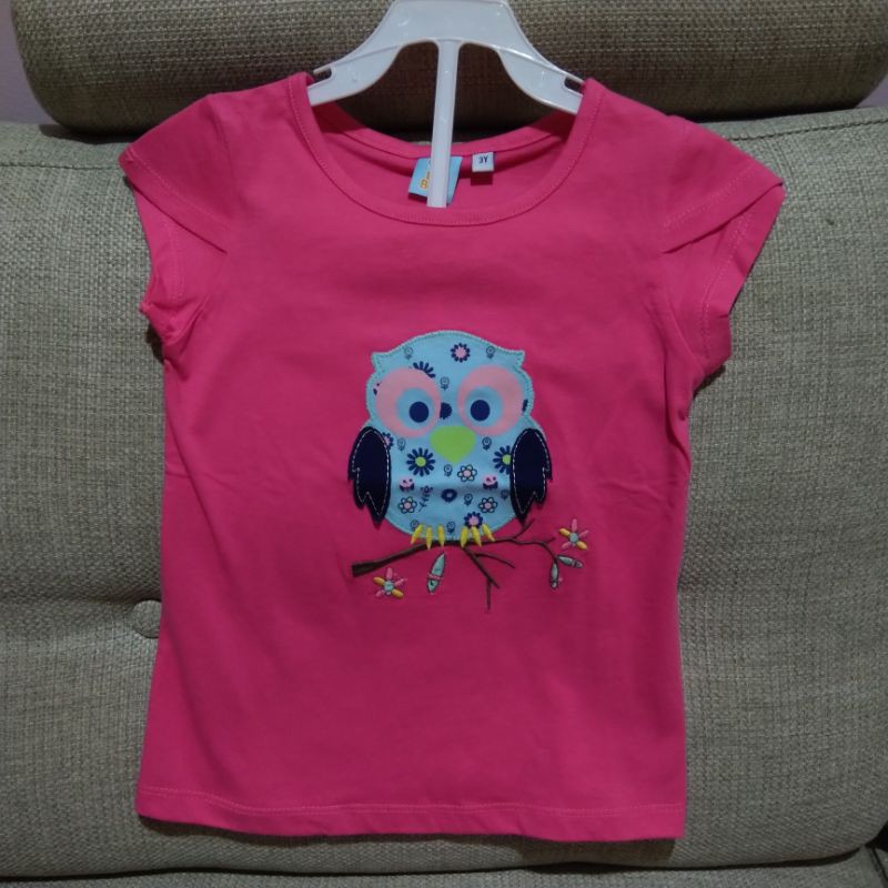 Kaos Anak Perempuan NZ BEAR - 3 Tahun (Pink)