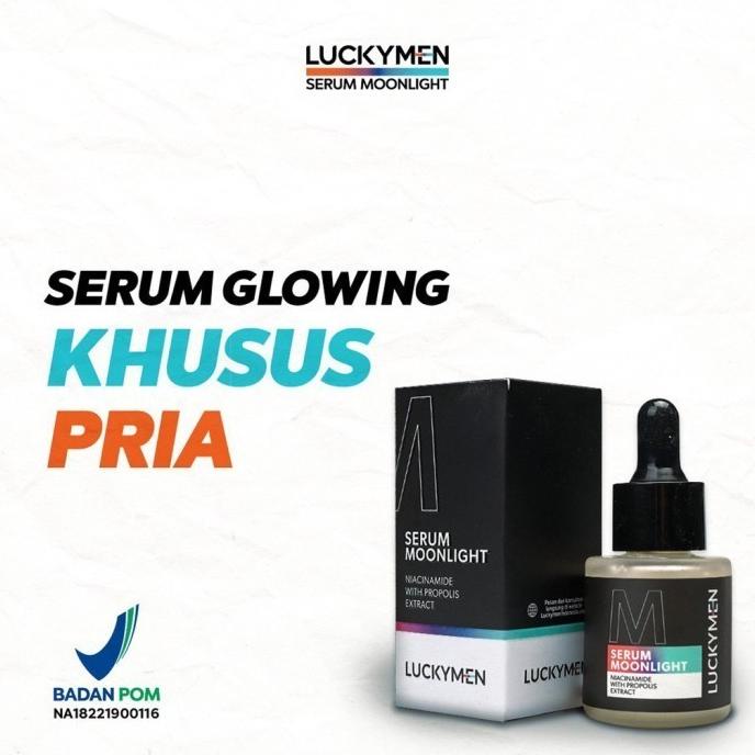 LUCKYMEN Serum Moonlight Mencerahkan dan Mengobati Jerawat Wajah Pria Serum Pria Perawatan Wajah Pria