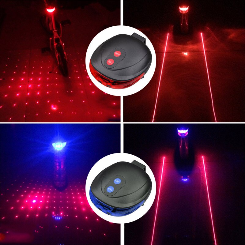 PROMO!! Lampu Belakang Sepeda / Laser Tail Light Strobo / Laser Sepeda LED