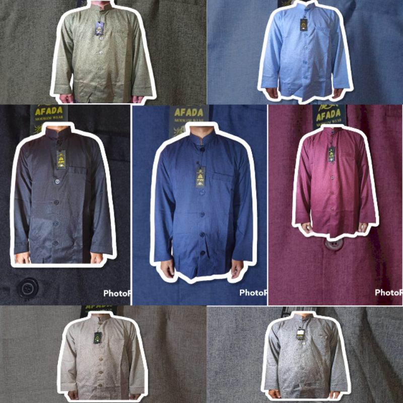 baju muslim haibah saku samping koko amu