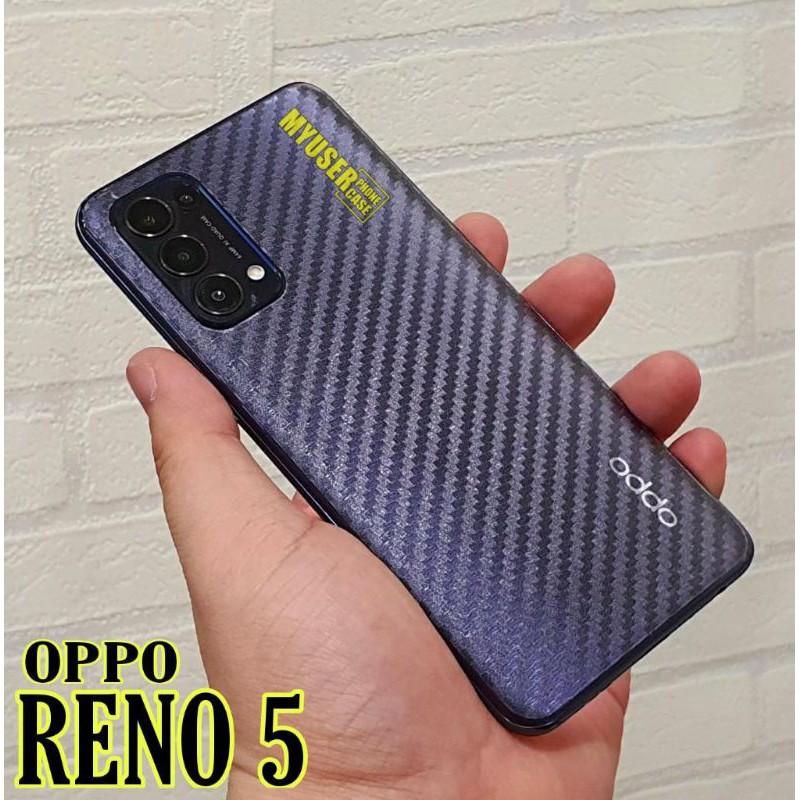 Anti gores carbon belakang Oppo Reno5