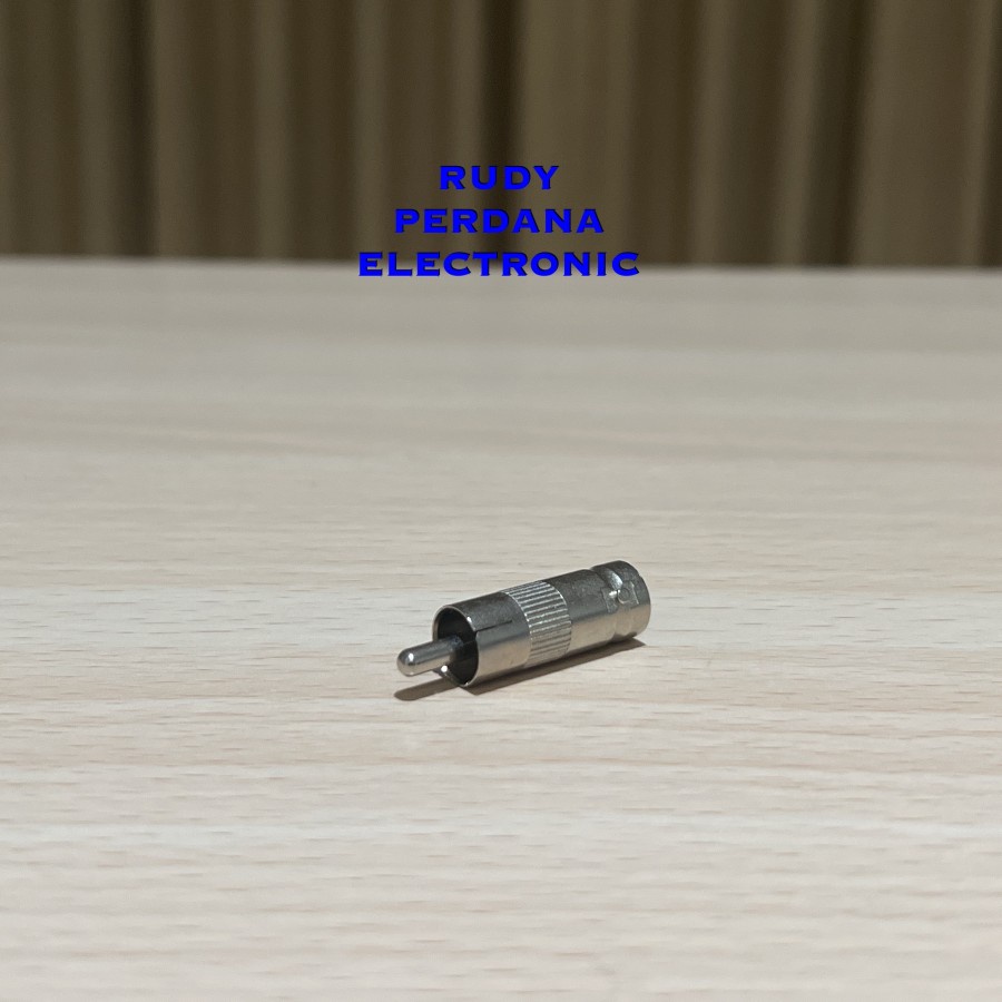 SAMBUNGAN I SOCKET SOKET BNC FEMALE TO JACK RCA MALE BESI SILVER