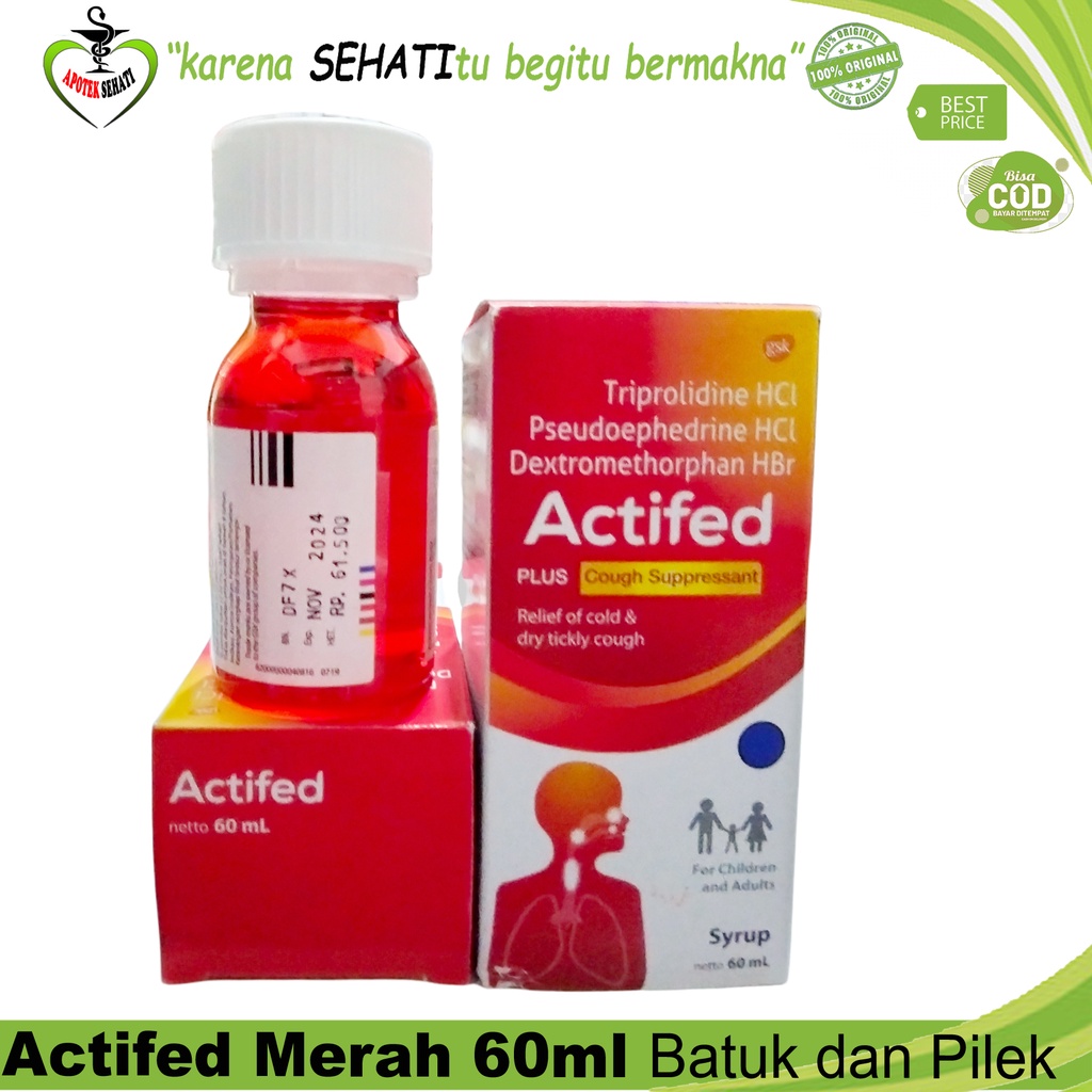 Actifed Merah 60ml Obat Batuk pilek Ampuh