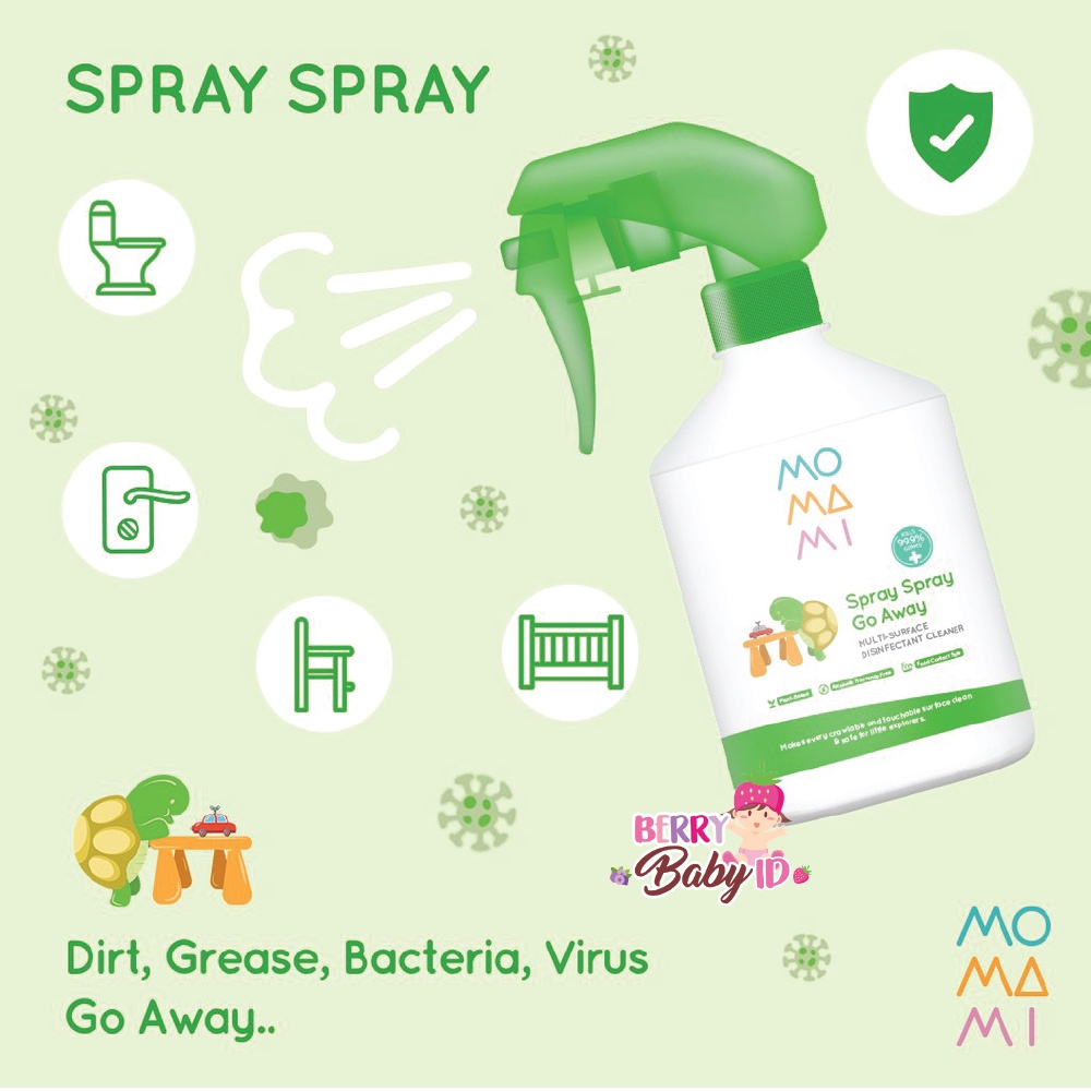 Momami Spray Spray Go Away Disinfectant Cleaner Disinfektan 500 ml Berry Mart